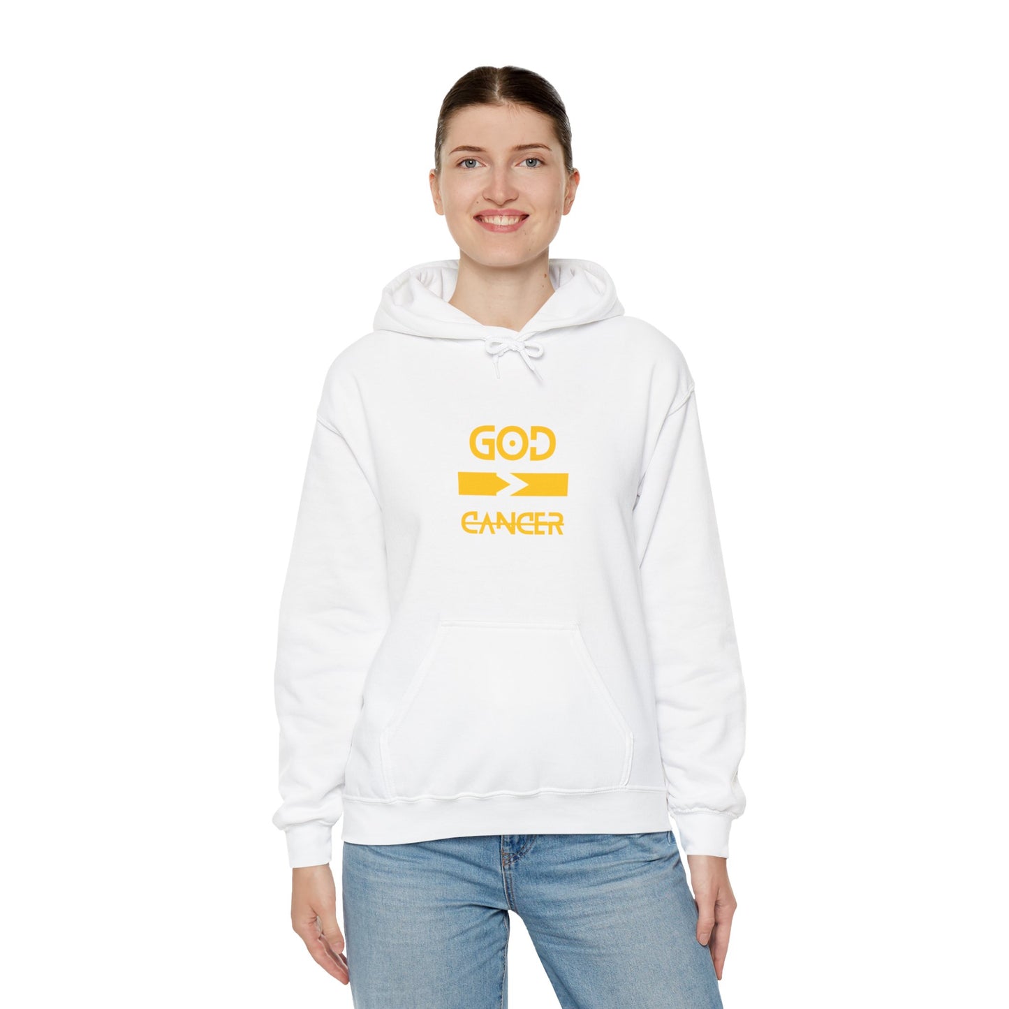 God is Greater Than Cancer - Unisex Heavy Blend™ Hooded Sweatshirt