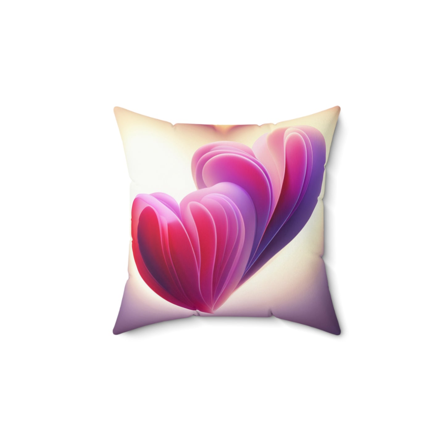 Delicate Heart Square Pillow