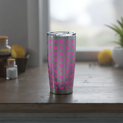 Pink Hearts Tumbler (20oz)