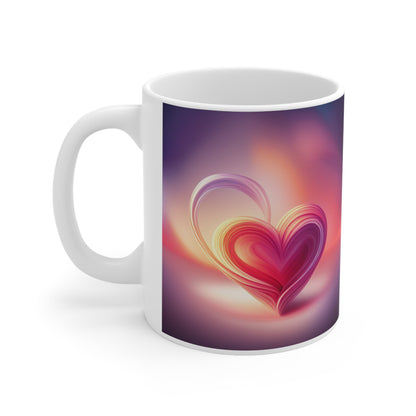 Deep Heart Ceramic Mug 11oz