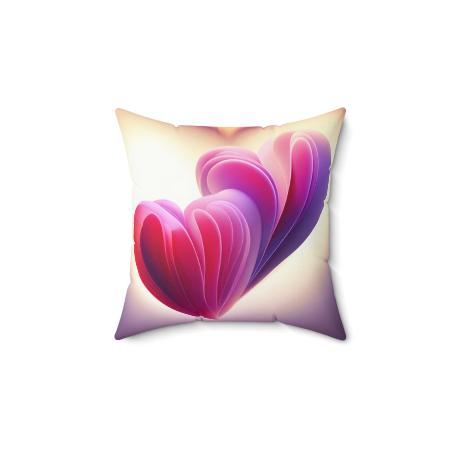 Delicate Heart Square Pillow