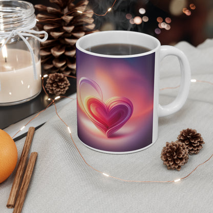 Deep Heart Ceramic Mug 11oz