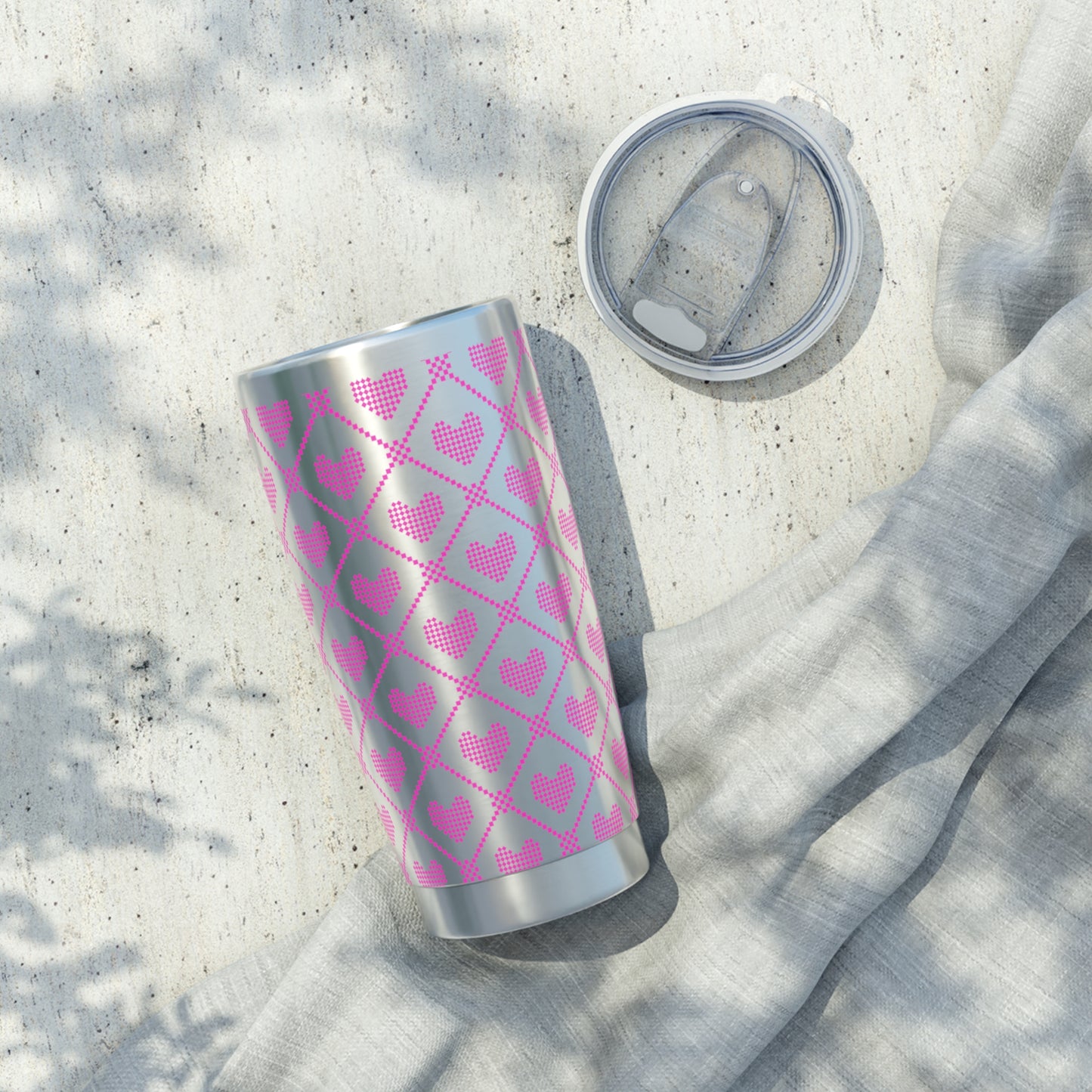 Pink Hearts Tumbler (20oz)